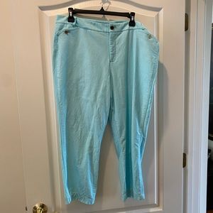 Ivanka Trump Aqua Capris measures- Size 14